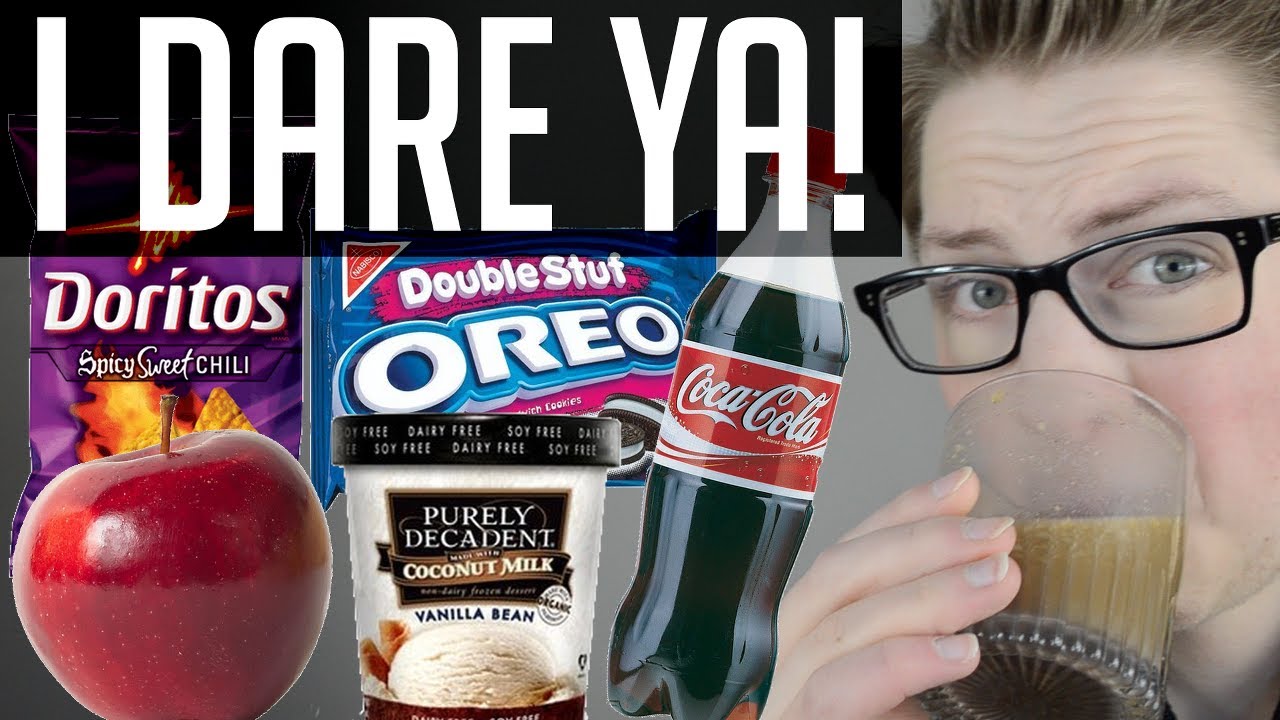 Ice Cream, Doritos, Cookies, CocaCola, Apples I Dare Ya! YouTube