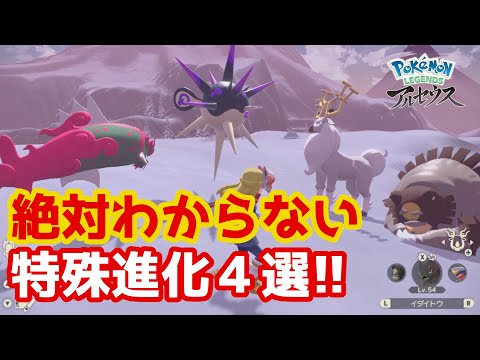 ポケモン アルセウス Day8 絶対に初見じゃ分からない 特殊進化ポケモン4選 Youtube