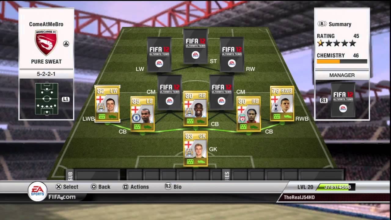 Fifa 12 Ultimate Team| Squad Builder - Sweatiest Team Ever? Ft. Tramp Goals.