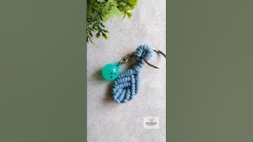 Macrame Leaf Keychain Tutorial | #keychain #shorts #viral #ytshorts #macrame #keyring #trending #diy