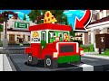 DELIVERYING PIZZA IN MINECRAFT! WORKING AT PIZZA PLACE!