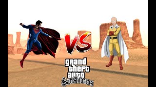 SUPERMAN VS SAITAMA FIGHT CRAZY | GTA SA MOD