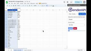 How to Use the GenderAPI.io Add-on for Google Sheets™ | Find gender of name