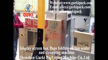 GURKI GPC-50 Display Screen Box Flaps Folding Carton Sealer And Strapping Machine
