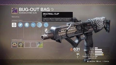 BUG-OUT BAG Achieved! (New GAMBIT PRIME Weapon)