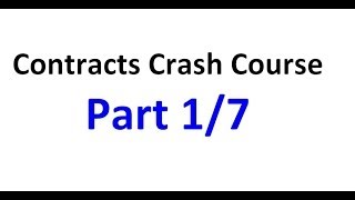 Contracts - Exam Crash Course Part 1/7