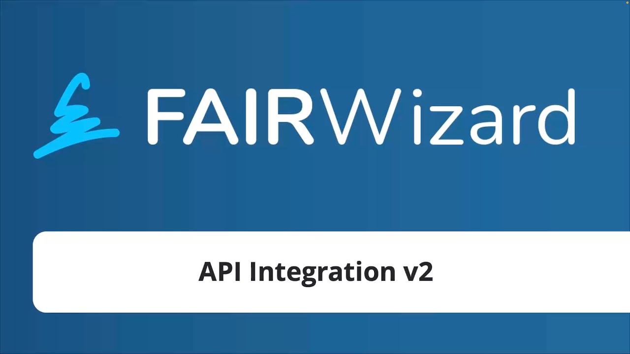 FAIR Wizard - API Integration v2 - YouTube