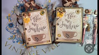 COFFEE JOURNAL RING BOOKLET STYLE WALKTHROUGH 4 ½ W x 6 L.