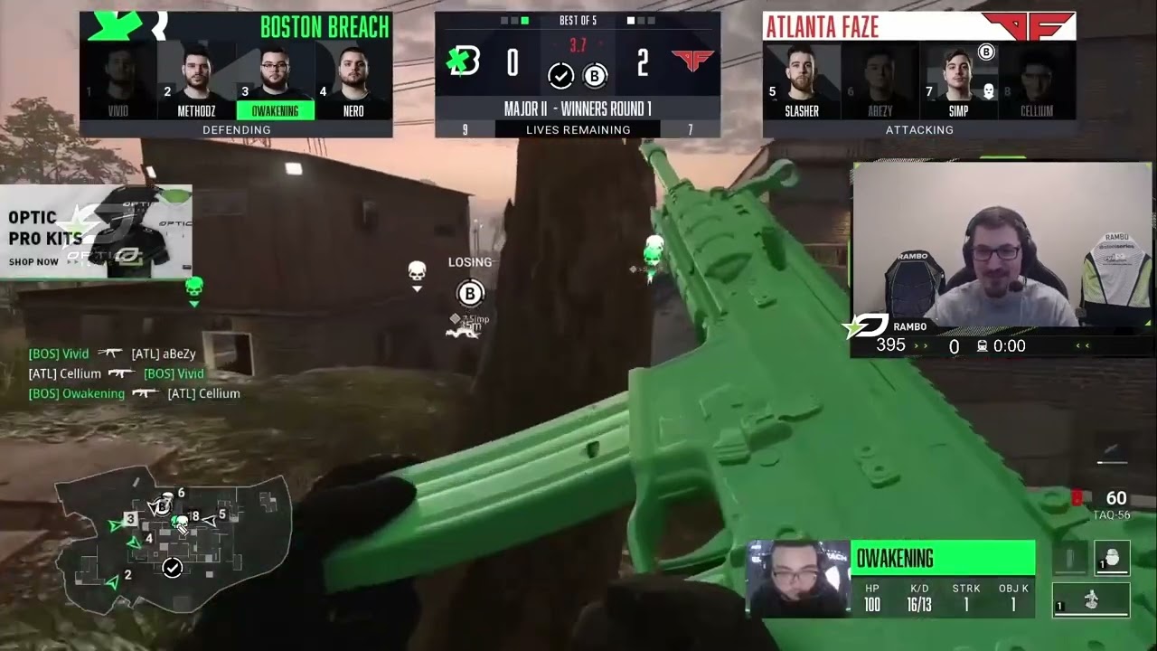 Optic Rambo Goes Crazy At Owakening 1v4 Atlanta Faze