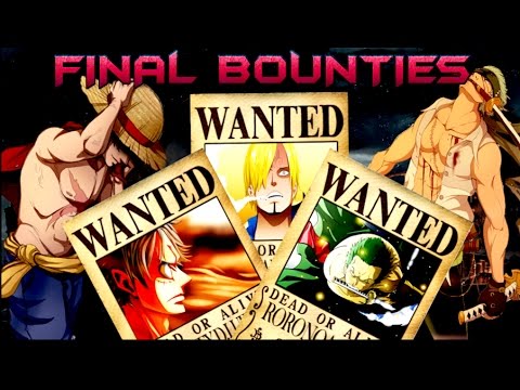 Straw Hats Bounties/Wanted - At The End Of One Piece ...
