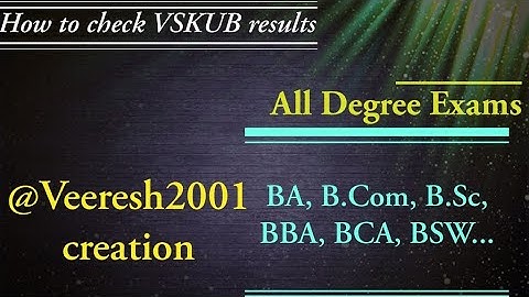 How to check VSKUB results 2023 @Veeresh_gowda