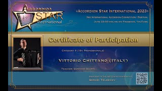 Vittorio Chittano (Italy) Cat. 6 (18+ Professionals)  Accordion Star International Competition 2023