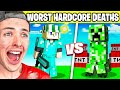 Reacting to the FUNNIEST Deaths in Hardcore Minecraft! (PHILZA)