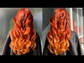 Яркое окрашивание волос 2020 • Flame Балаяж • длинные волосы • рыжие волосы • APG Academy