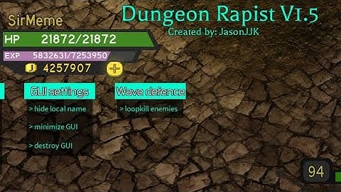 New Dungeon quest Gui Script | arceus x roblox scripts
