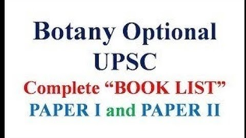 UPSC Botany optional (Book list) #botany #optionalupsc