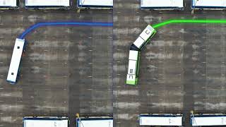 Regular vs. Articulated Bus Turning Test