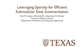 Leveraging Sparsity for Efficient Submodular Data Summarization