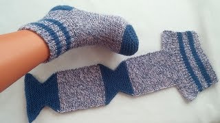 Örmesi Kolay Giymesi Çok Rahat Iki Şiş Ile Kolay Çorap Yapılışı Örme Çorap