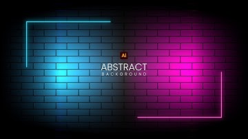 Create a Neon Background with Brick Wall Texture. Adobe Illustrator Tutorials
