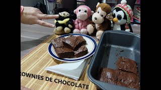 Receta de delicioso Brownies con la changuita rosa