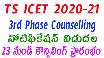 TS ICET 2020 3rd Phase Counselling Dates | TS ICET 2020 Final Phase Counselling Dates | Nabadi