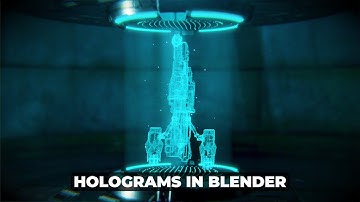 Animated Sci Fi Hologram Effect in Blender 3D