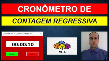 CRONÔMETRO de CONTAGEM REGRESSIVA em Textbox de Userform Excel VBA
