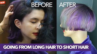 Nice haircut from long to short hair.A transformation that proves that long hair isn&#39;t always better