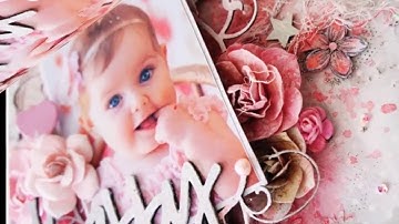 How to make a Mixed media layout | Scrapbook Layout | Tutorial | Start to Finish |DIY