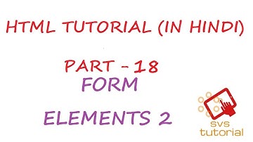 HTML tutorial in hindi(part - 18) - html form with table | By SVS Tutorial