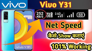 vivo y31 net speed setting, Vivo y31 mein Net Speed, How to Show Net Speed in Vivo y31