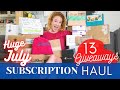 July Subscription Box Haul Video | 17 Boxes + 13 Giveaways!