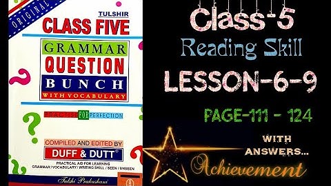 Duff and dutt class-5 Reading skill (seen)page 111-124 #duff&dutt #questionbunch #class5 #target2023