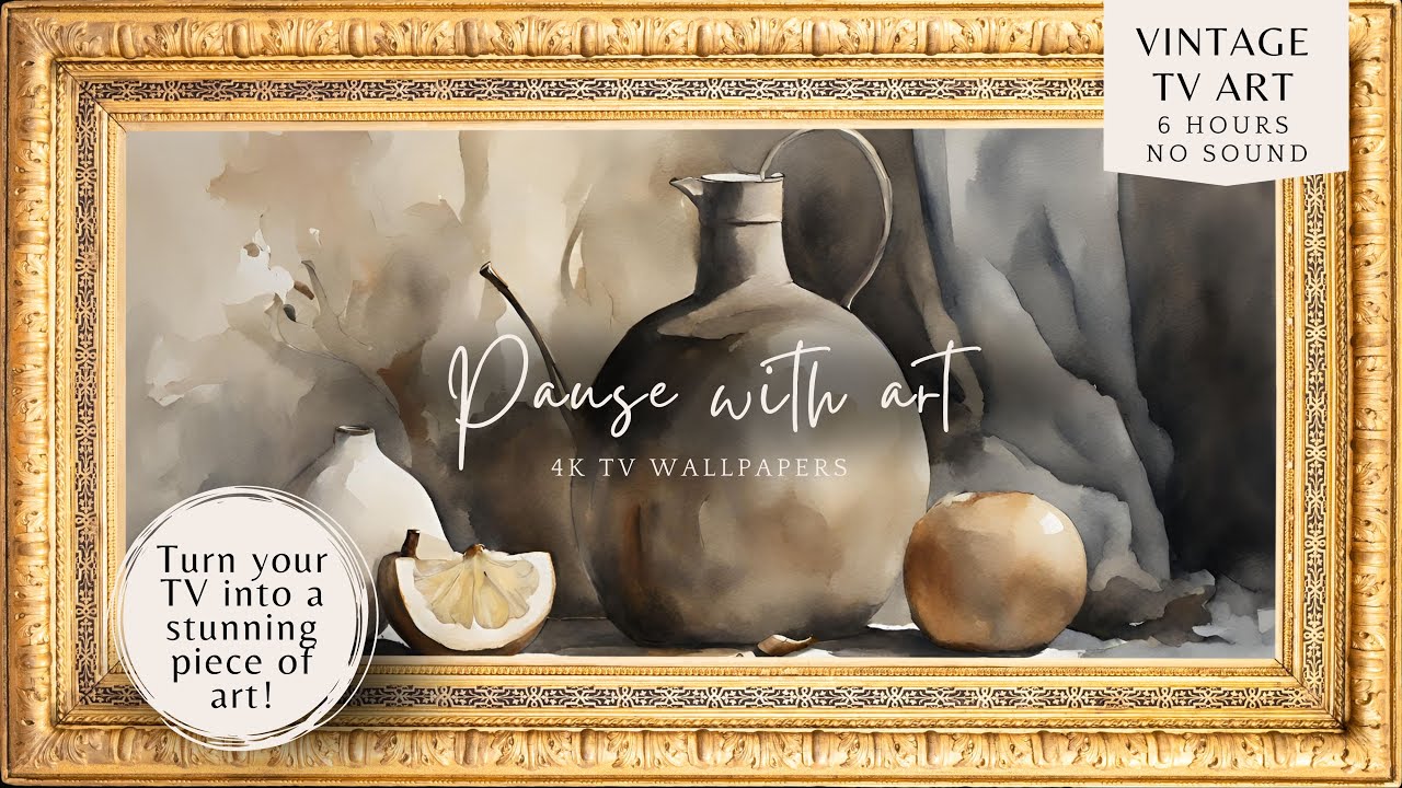 Vintage Frame TV Art Still Life Pottery | Timeless Elegance in Neutral and Soft Tones | Art TV Hack