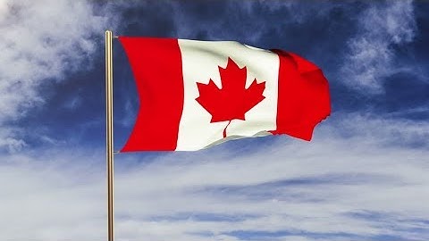 4K Canada flag waving in the wind. Green screen, alpha matte. Loopable animation Stock video