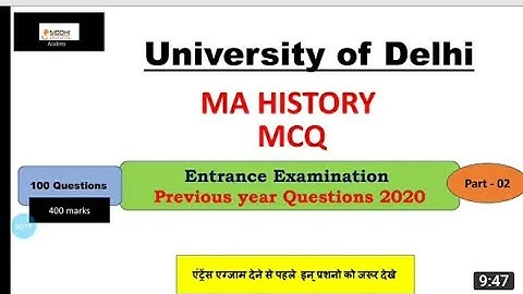 Entrance Exam Delhi University|M.A. History|Previous year Question Analysis|#DU_Entrance_Exam|Part-5
