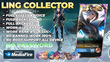 NEW Script Skin Ling Collector - Serene Plume No Password | Full Effect Voice | Patch Terbaru