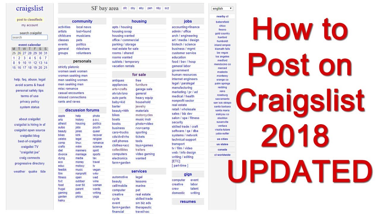 How to Post on Craigslist - YouTube