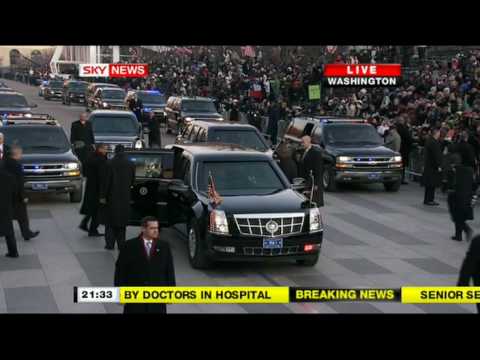 Part1: www.youtube.com President Obama walks down Pennsylvania avenue during inaugural parade - PART2 (16:9 HQ) Watch my profile for President Obama walks down Pennsylvania avenue during inaugural parade - PART1 (16:9 HQ) The inauguration and presidential oath of Barack Obama (Dutch subtitled) PART1 and PART2 (16:9 HQ) All are direct streams from satellite.