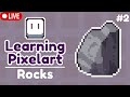 Rock — Details, cracks and ores — Learning how to draw Pixelart