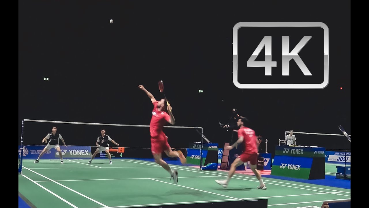 BEST NICE ANGLE of Badminton Mens Doubles Game Highlights - 4K Dolby Vision -