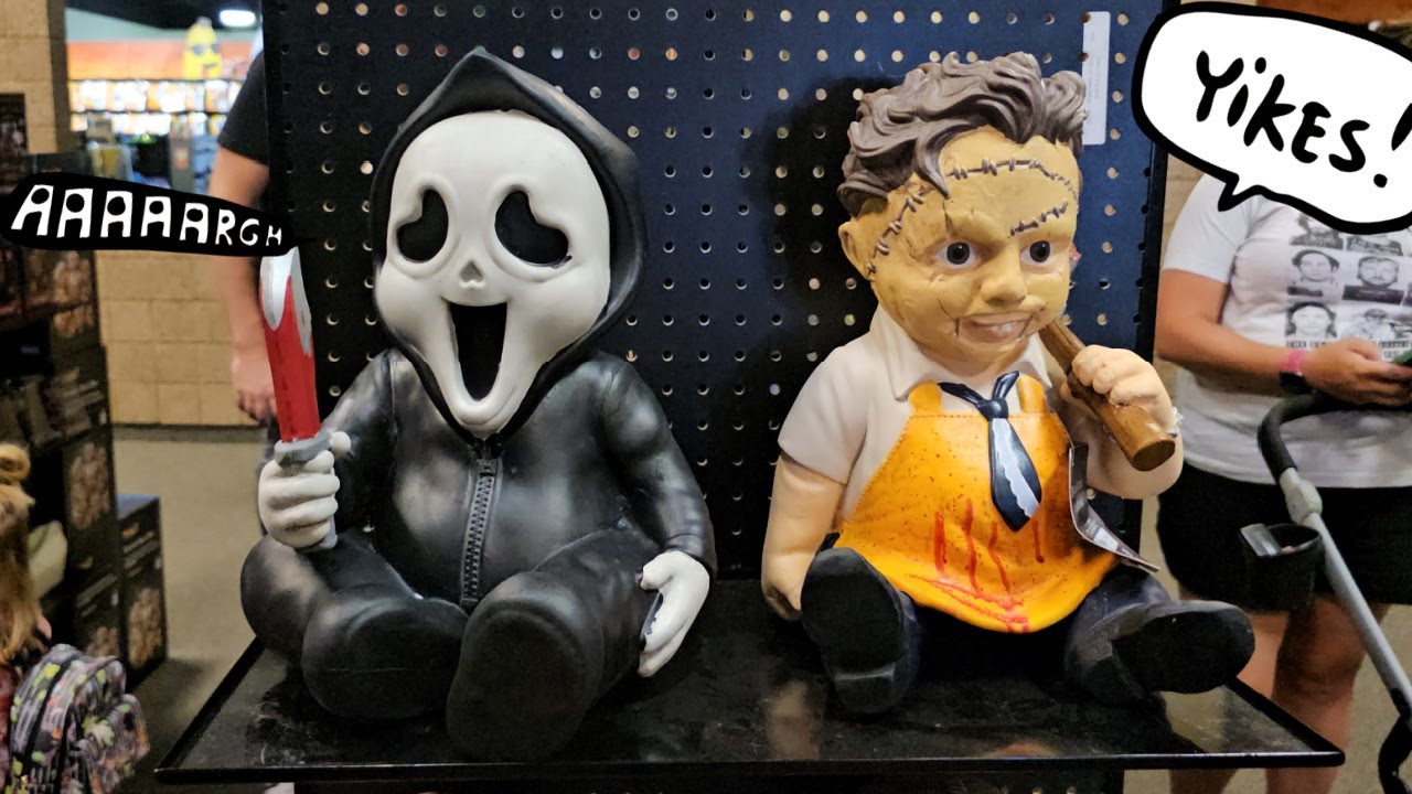 SPIRIT HALLOWEEN DECORATION GHOST FACE LEATHER FACE & MORE YouTube