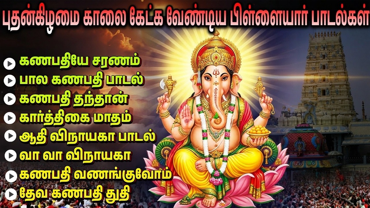 Wednesday Vinayagar Bakthi Padalgal | Vinayagar Kavasam | Popular Vinayagar Tamil Devotional Songs