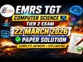 👉 EMRS TGT Computer Science 2026 | 22 March Tier 2 Paper Solution (Part 1)