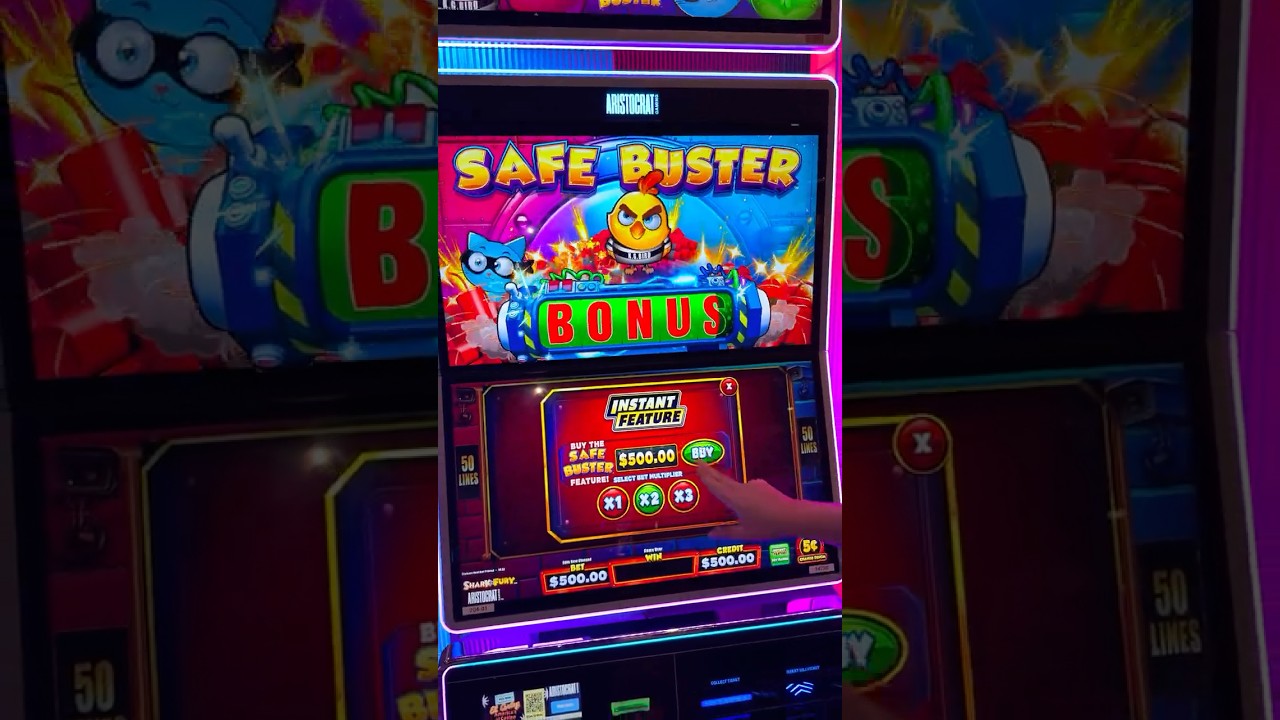 Buying a $500 Instant Bonus on the Safe Buster Slot Machine! #slots #casino #lasvegas