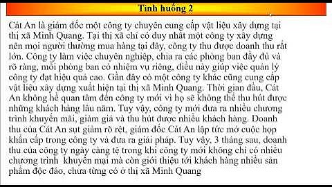 Bài tập tình huống chức năng lãnh đạo năm 2024