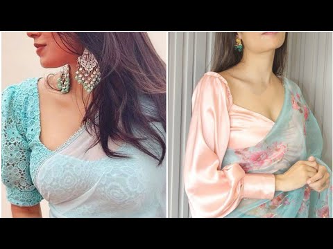 Latest saree blouse designs that you can rock with organza and tissue