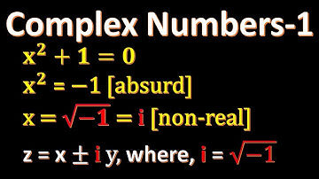 Complex Number-1I Engineering Mathematics-1IEquality, Conjugate & Standard Form of a Complex Number