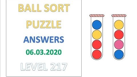 Ball Sort Puzzle Answers Level 217 Solutions Walkthrough